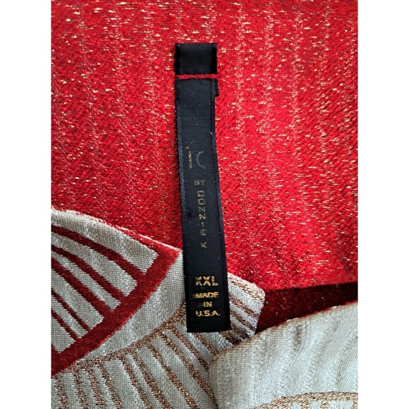 IC by Connie K Metallic Red Gold Asymmetric Jacket Wearable Art Circles USA XXL - Picture 5 of 11